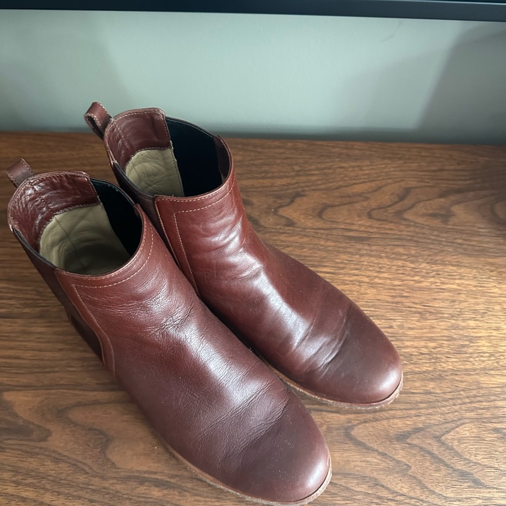 Poppy Barley Rich Brown Leather Ankle Boots - Picture 4 of 8